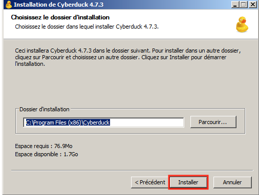 Cyberduck-16-Dossier d'Installation Windows