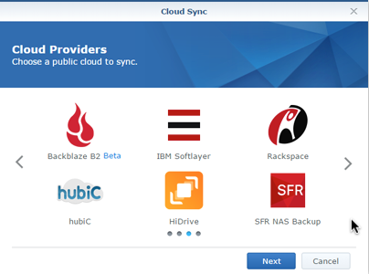 Sauvegardes avec Synology Cloud Sync